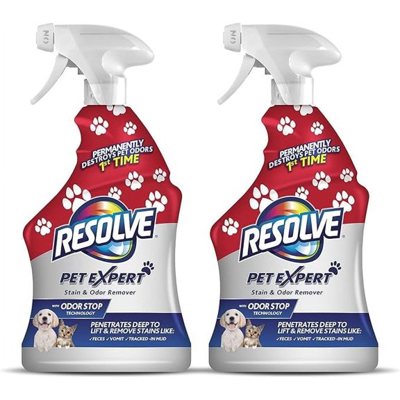 Resolve Pet Expert Carpet Spot & Stain Remover Spray, Pet Stain and Odor Remover, Carpet Cleaner, 22oz (Pack of 2)