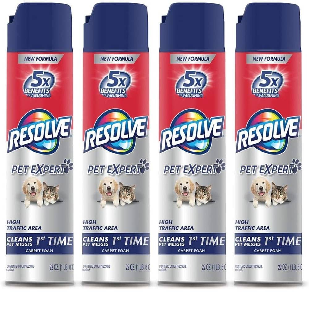 Resolve Pet Expert High Traffic Area, Carpet Foam, 22 Oz (Pack of 4