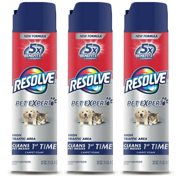 Resolve Pet Expert High Traffic, Carpet Foam, 22 oz (Pack of 3)