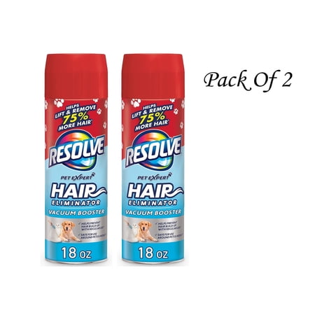 Resolve Pet Hair Eliminator Carpet Cleaner, Peppermint, 18 Oz, 2 Count, (2 Pack)