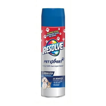 Resolve Pet High Traffic Carpet Stain Cleaner Solution and Odor Remover Foam, 22 oz