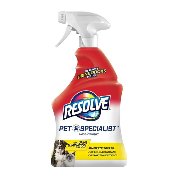 Resolve Pet Specialist Carpet Urine Stain Cleaner and Odor Remover, 22oz