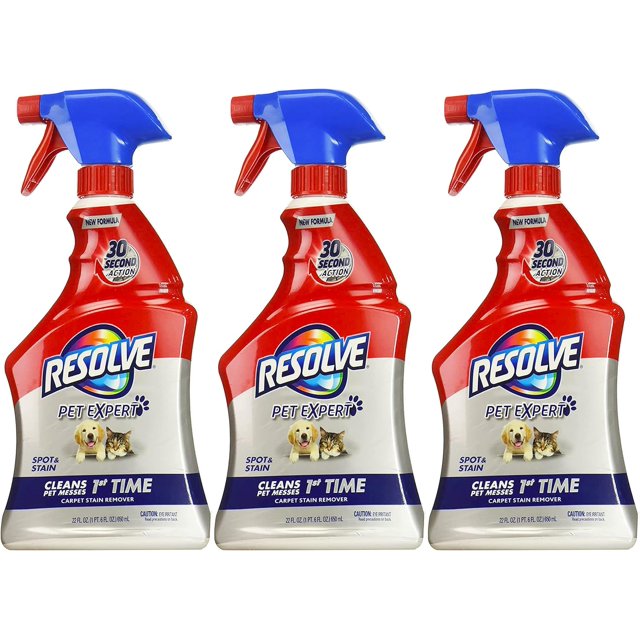 Resolve Pet Stain & Odor Carpet Cleaner, 22 oz (Pack of 3)