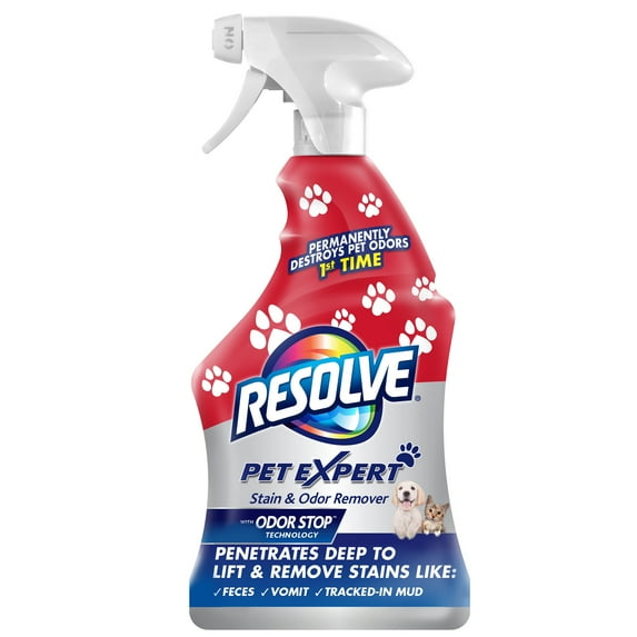 Resolve Pet Expert Carpet Stain Cleaner Solution and Odor Remover Spray, 22 oz