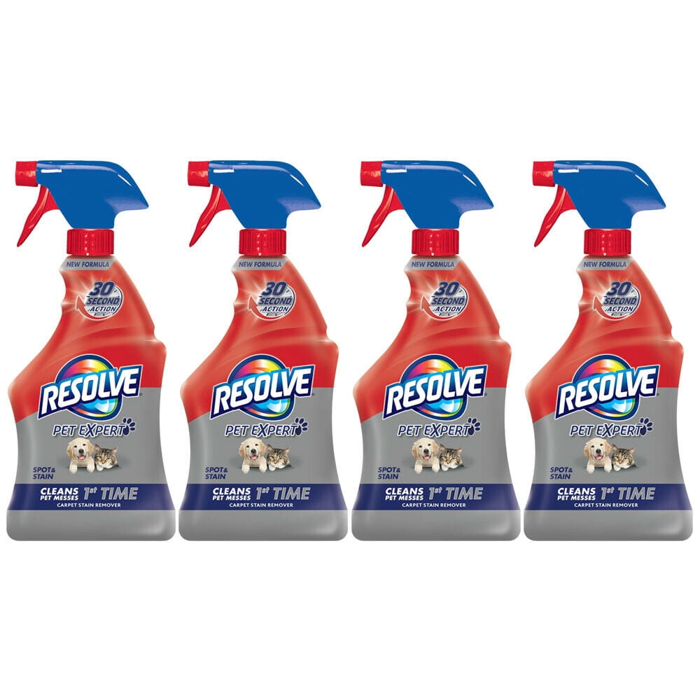 Resolve Pet Stain Remover Carpet Cleaner, 22 oz (Pack of 4)