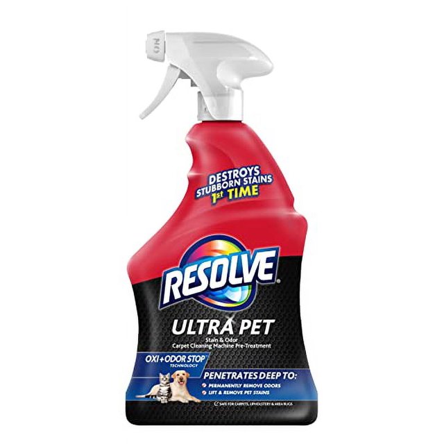 Resolve Ultra Pet Odor and Stain Remover Spray, Carpet Cleaner, 32oz