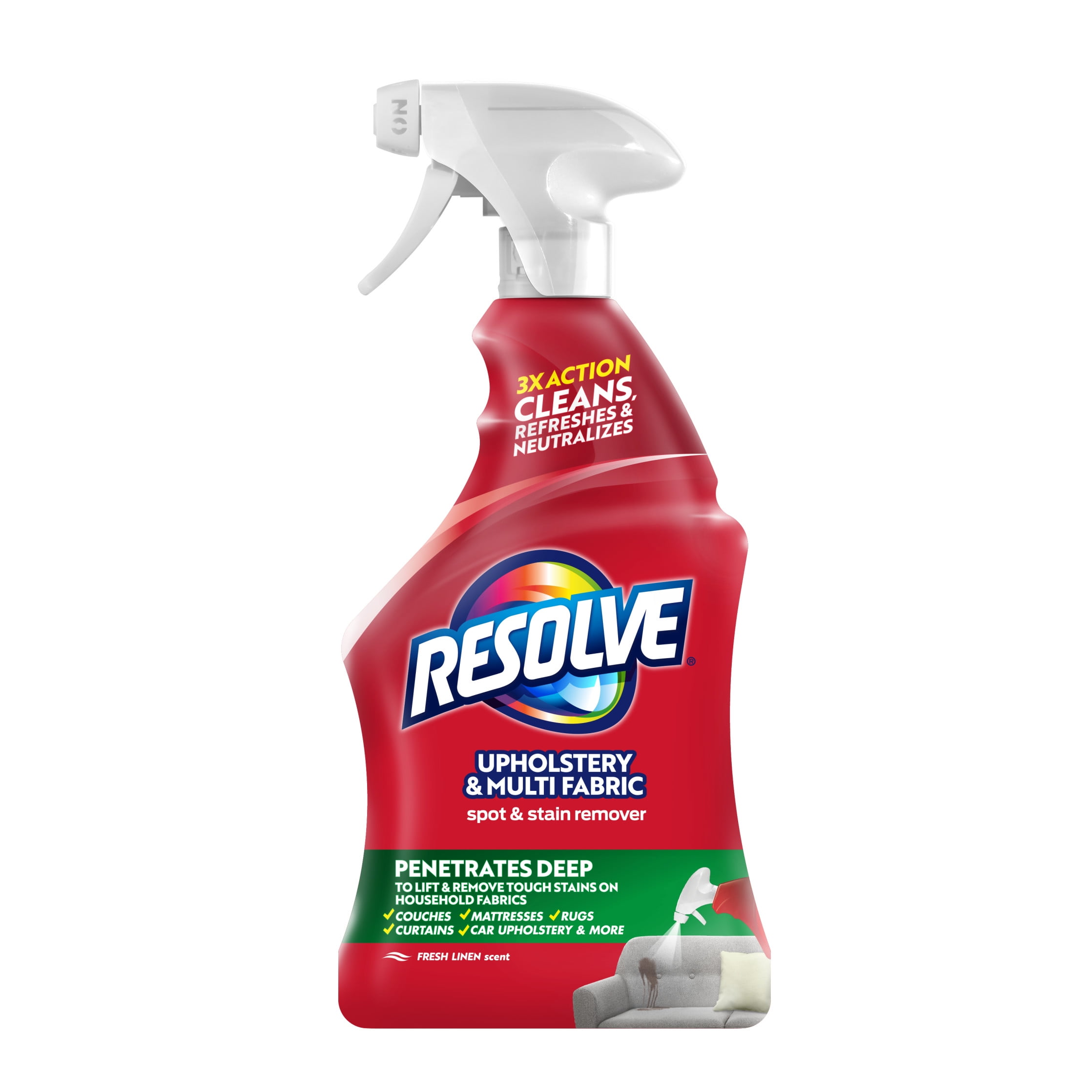 Resolve Multi-Fabric Upholstery Cleaner Solution and Stain Remover Spray, 22 oz