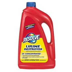 Resolve Urine Destroyer Steam Carpet Cleaner Solution 2X Concentrated Formula Urine Eliminator for Pet Stains & Odors, Safe for Bissell, Hoover & Rug Doctor, 60 fl oz
