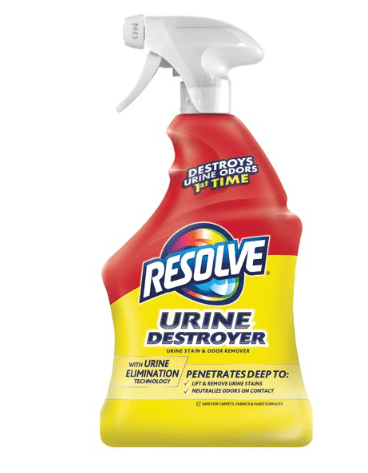 Resolve Urine Destroyer Pet Urine Stain & Odor Remover Spray, 32oz (Pack of 3)