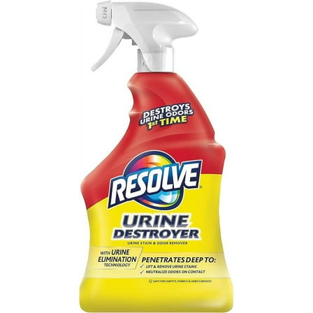 Resolve Urine Destroyer Carpet Pet Stain Cleaner Solution and Odor Remover Spray, 32 oz