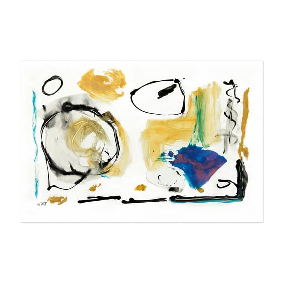 Resonance Series Number 3 - Mixed Media Abstract Modern Art Geometric Minimalist Surrealism Unframed Wall Art Print 40 x 60 inches