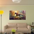 thumbnail image 1 of Resonance of Wildness and Elegance- Autumn Woods Galloping Horse Wall Painting (16 "x24" Customizable) by Genie's Poems - Print Wall Art Work Home Decor, 1 of 4