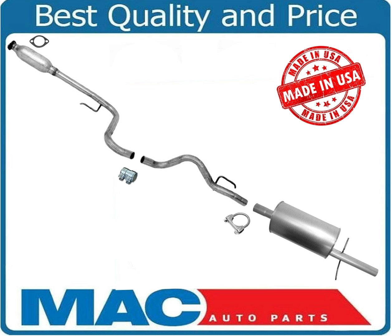 Exhaust Resonator And Pipe Assembly For Chevy Cobalt HHR G5 Pursuit – Walker DT17N4