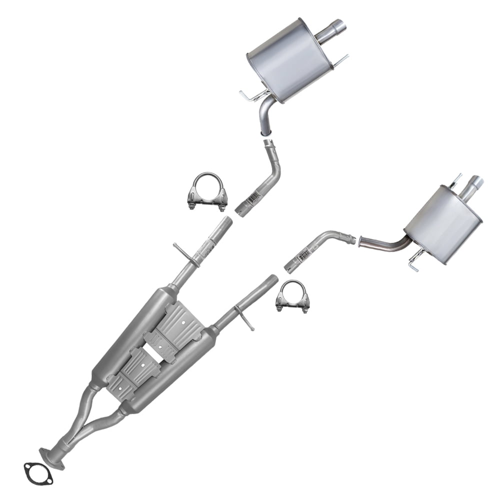 Northeastern Exhaust | Stainless Steel Resonator Pipe & Mufflers Exhaust System Kit Fits INFINITI G35 & G37 2007–2013 3.5L 3.7L | Free Clamps & Gasket Included