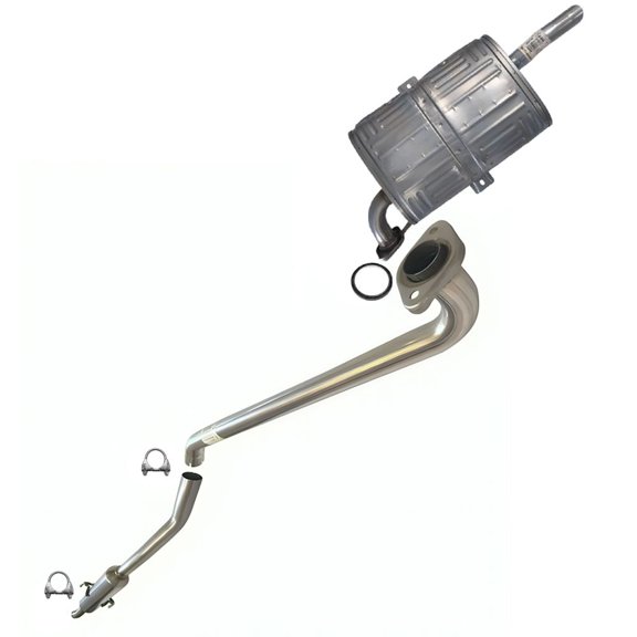Northeastern Exhaust Resonator Pipe & Muffler Fits Chevrolet Prizm & Toyota Corolla 1998–2002 1.8L Sedan – Direct Fit