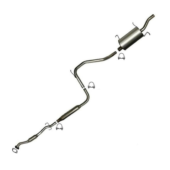 Stainless Steel Exhaust Resonator & Muffler Pipe Fits 19972003 Ford Escort 2.0L, 19971999 Mercury Tracer 2.0L Direct Fit