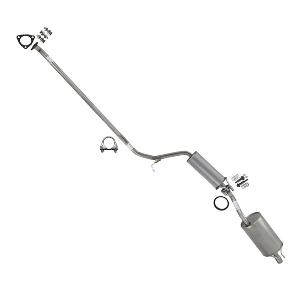 Northeastern Exhaust | Stainless Steel Resonator Pipe & Muffler Exhaust System Kit Fits 2006-2011 Honda Civic 1.3L Sedan - Direct Fit