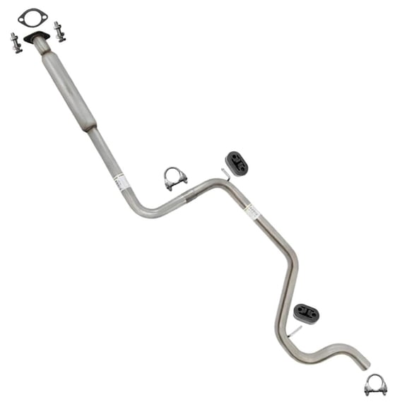 Exhaust Resonator Pipe Compatible for 1997-2000 Pontiac Grand Prix 3.8L | Stainless Steel | Northeastern Exhaust | Free Gasket, Hangers, Clamps and Bolts & Nuts Included | Direct-Fit Replacement