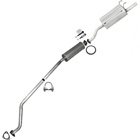 Exhaust Resonator Muffler Fits 2002-2005 Honda Civic 2.0L and 2002-2006 Acura 2.0L - Direct Fit