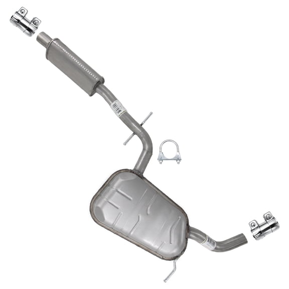 Northeastern Exhaust Resonator Assembly Fits 2010-2014 Volkswagen Golf & 2006-2009 Volkswagen Rabbit 2.5L - Direct Fit | Stainless Steel