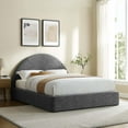 thumbnail image 1 of Resort Arched Round King Platform Bed in Heathered Weave Slate, 1 of 9