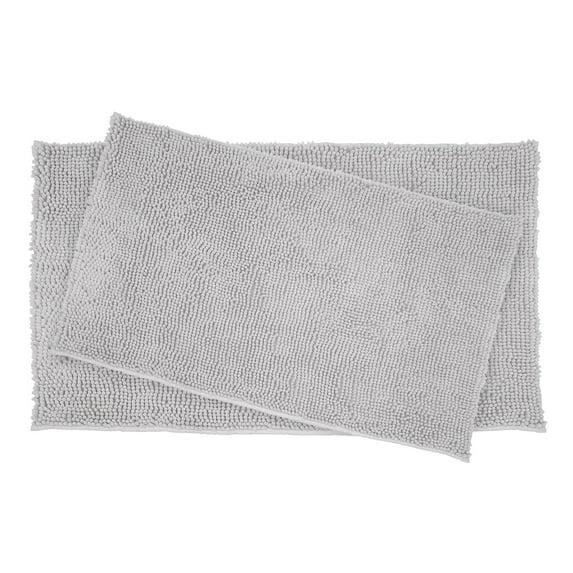 Resort Collection Chenille Plush Loop Bath Mats, 2-Piece Set