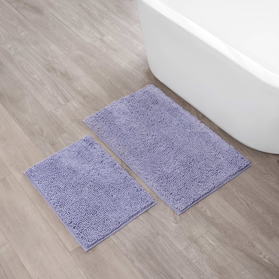 Resort Collection Chenille Plush Loop Bath Mats, 2-Piece Set