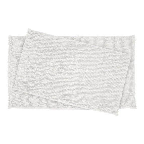 Resort Collection Chenille Plush Loop Bath Mats, 2-Piece Set
