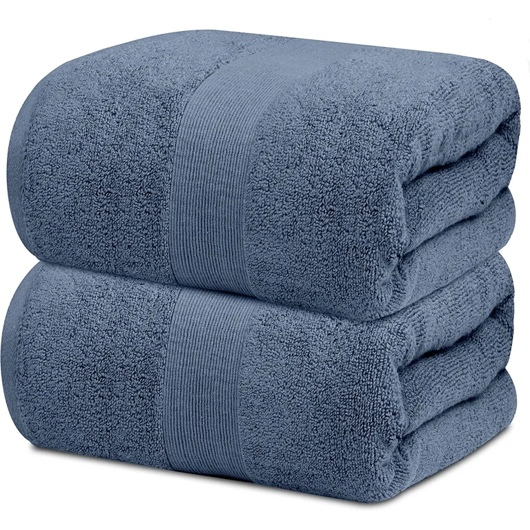 Oakias 2 Pack Luxury Bath Sheets Grey – 35 x 70 Inches – Highly Absorbent &  Soft 600 GSM Extra Large Bath Towels