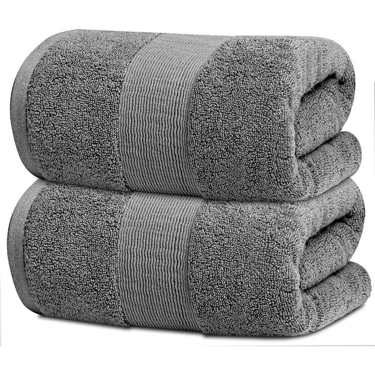Resort Collection Soft Bath Sheet Towels | 35x70 Oversize Large Luxury  Hotel Plush & Absorbent Cotton Bath Sheet [2 Pack, Smoke Grey]