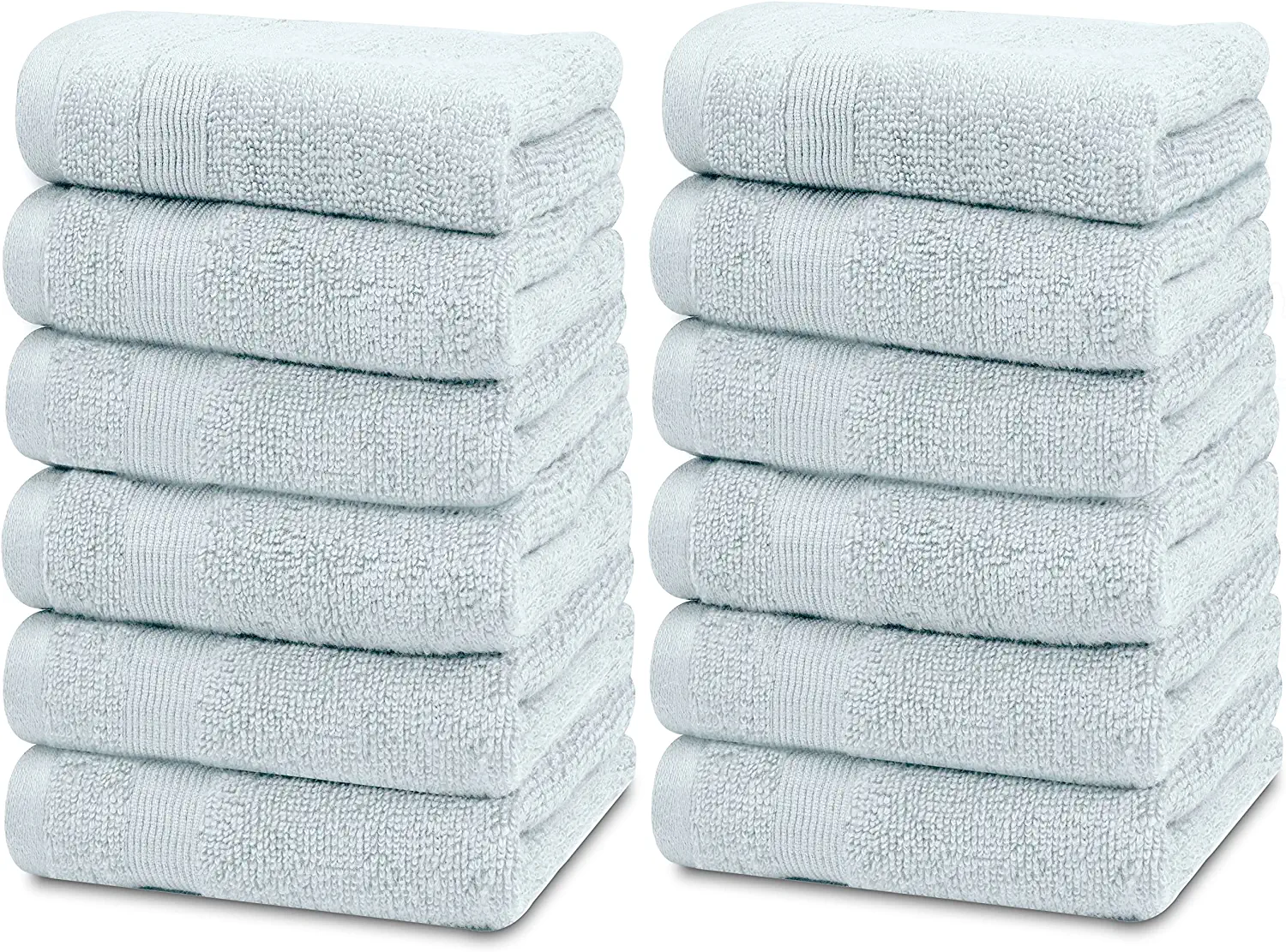 Resort Collection Soft Washcloth Face & Body Towel Set | 12x12 Luxury Hotel  Plush & Absorbent Cotton Wash Clothes [12 Pack, White]