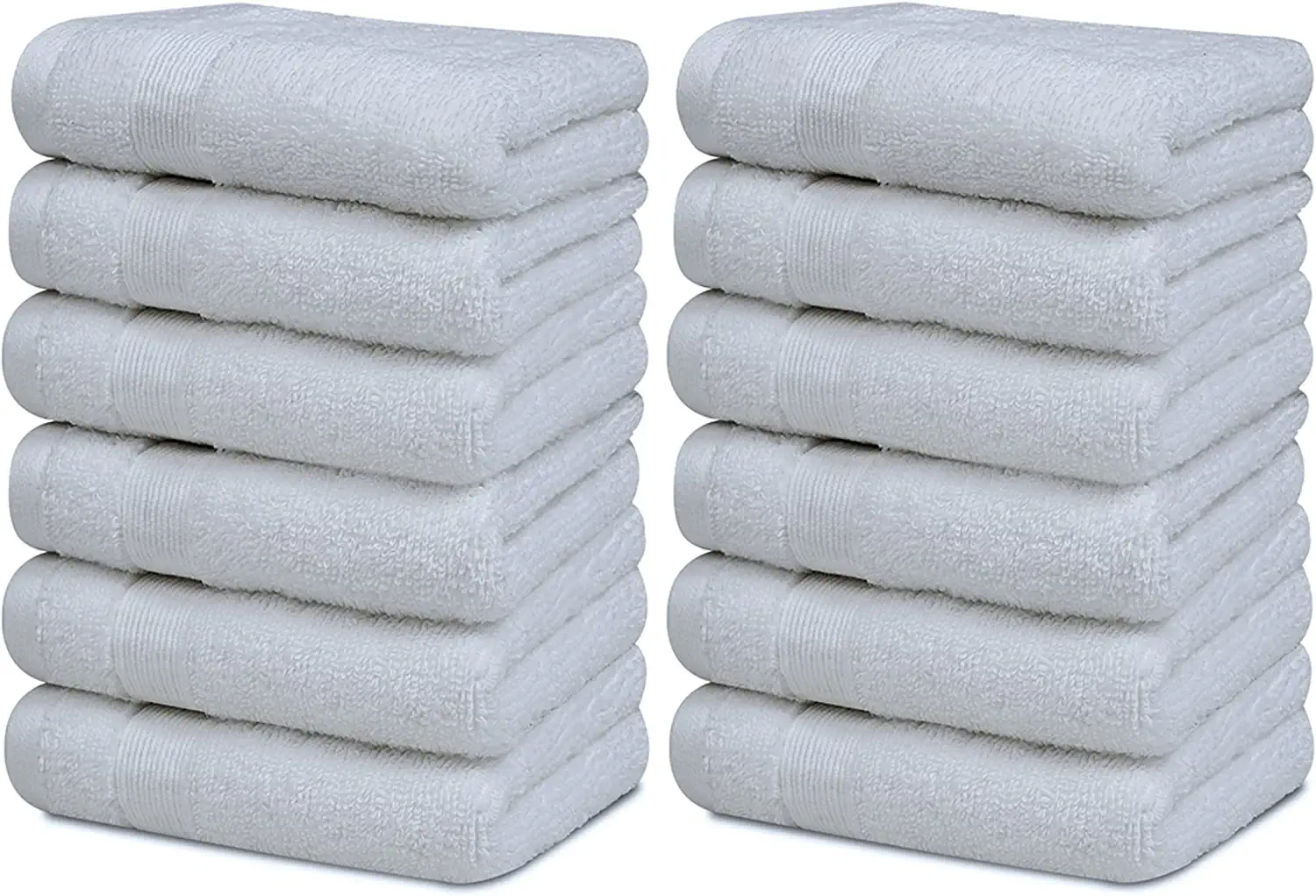 Mainstays Cotton Washcloth Collection, 18Pack, White