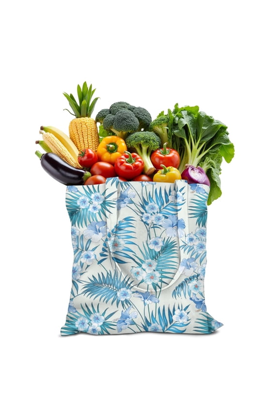 Resort Style Tropical Tote Bag - Foldable, Durable & Eco-Friendly Shopping Bag