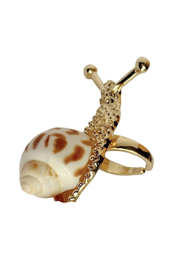 Resort Styles Oversized Snail Rings Fashionable Shell Jewelry for Vacation and Casual Outfit