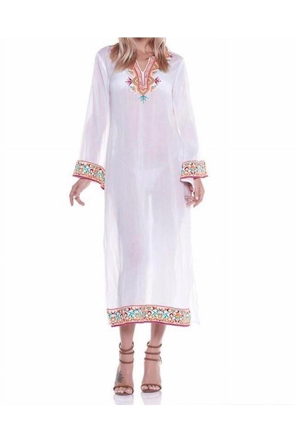 Resortwear Beachwear Cotton Long Kaftan coverup tunic