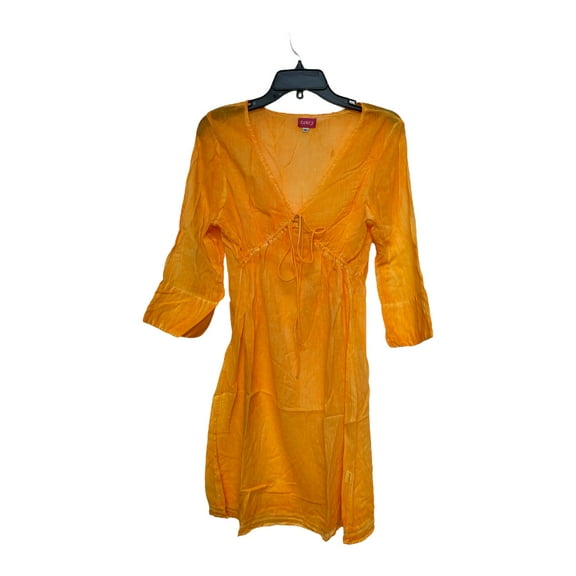 Resortwear Beachwear Soft Cotton Neon orange Short coverup tunic