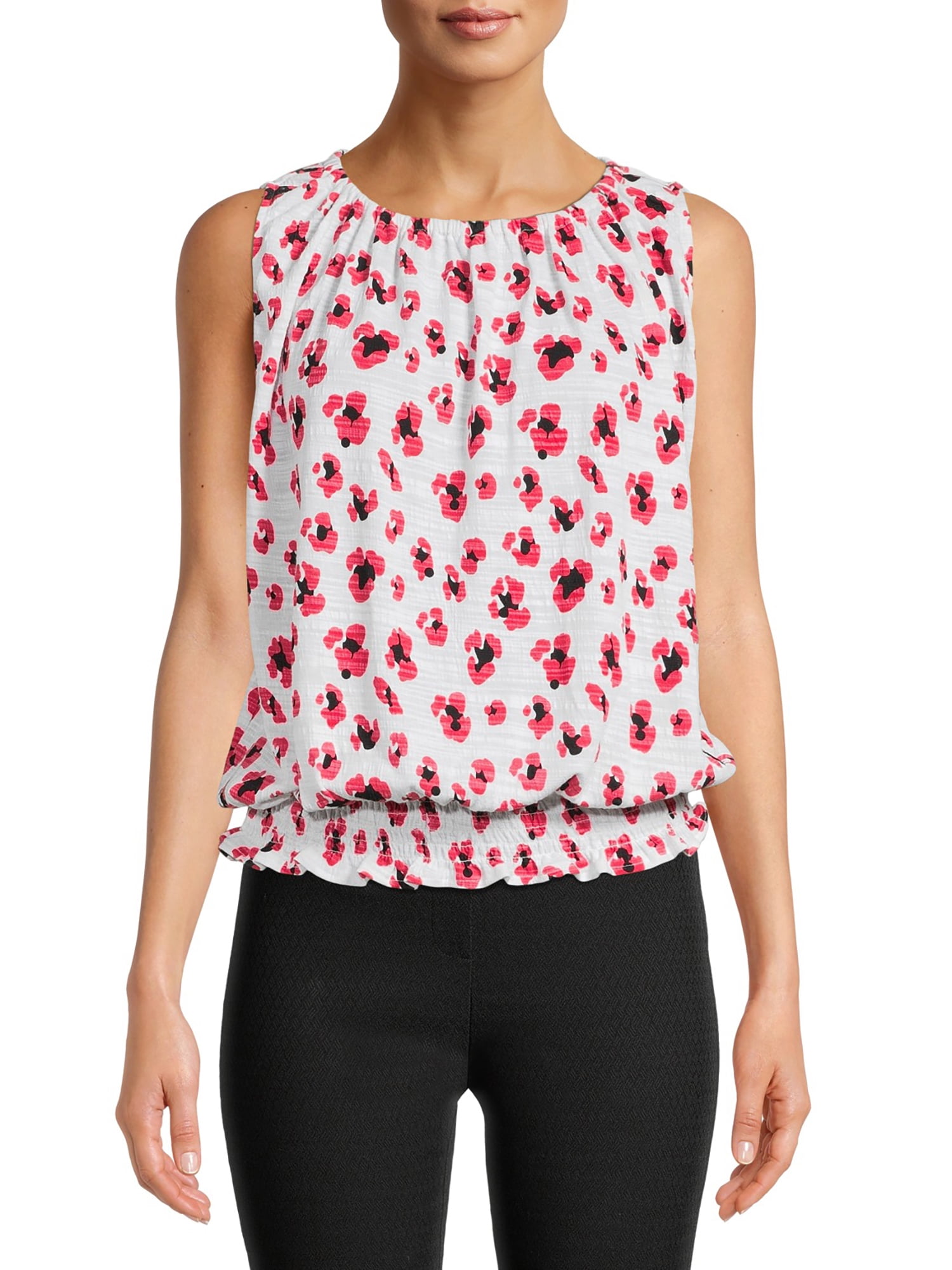 Resource Club Women's Sleeveless Smocked Top