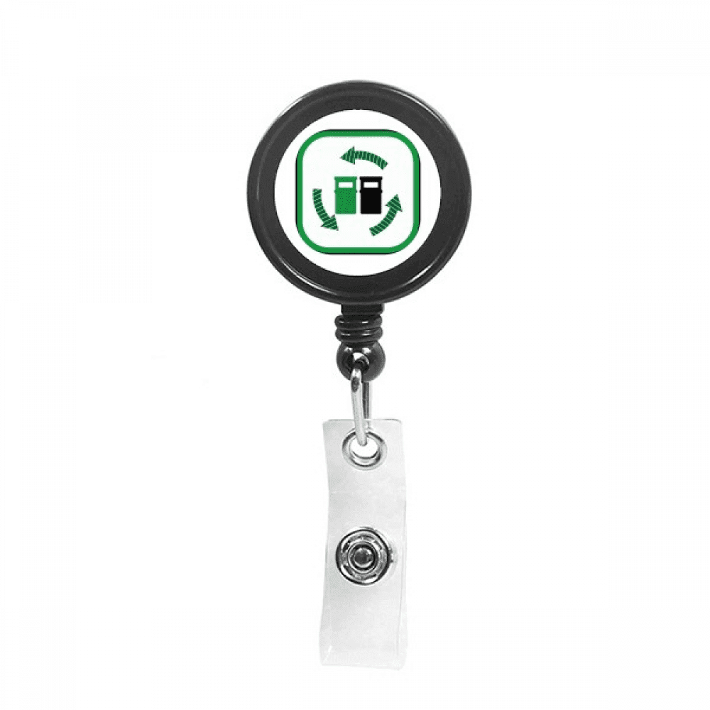 Resource Utilization Circulation Icon Retractable Keychain Badge Holder ID Badge