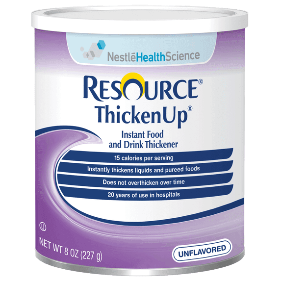 Resource thickenup instant unflavored food thickener 8 oz. can part no. 22510000 (12/case)