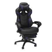 RESPAWN 110 Pro Ergonomic Gaming Chair with Footrest for Adults - Comfortable Office Gaming Recliner with Lumbar Support and Headrest, Racing Style Video Game Chairs for Computer Gamer - Purple