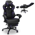 thumbnail image 1 of RESPAWN 110 Pro Ergonomic Gaming Chair with Footrest for Adults - Comfortable Office Gaming Recliner with Lumbar Support and Headrest, Racing Style Video Game Chairs for Computer Gamer - Purple, 1 of 8