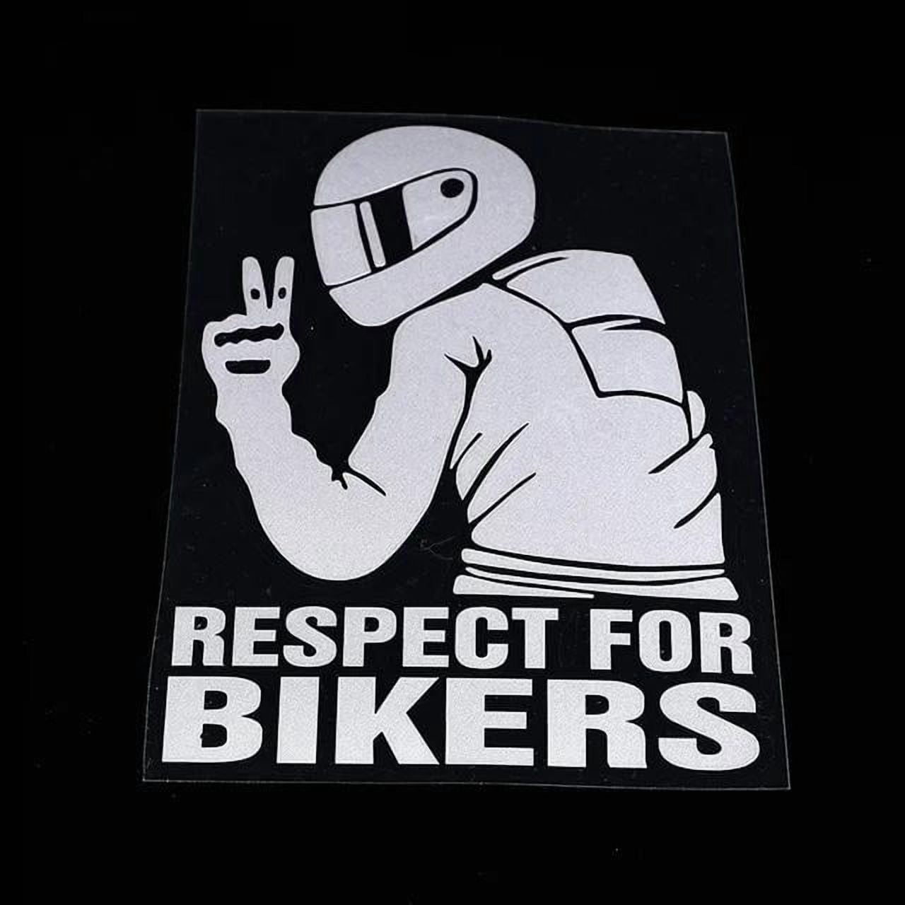 Respect Biker Sticker, Respect for Bikers Decal, Respectfor Cyclists ...