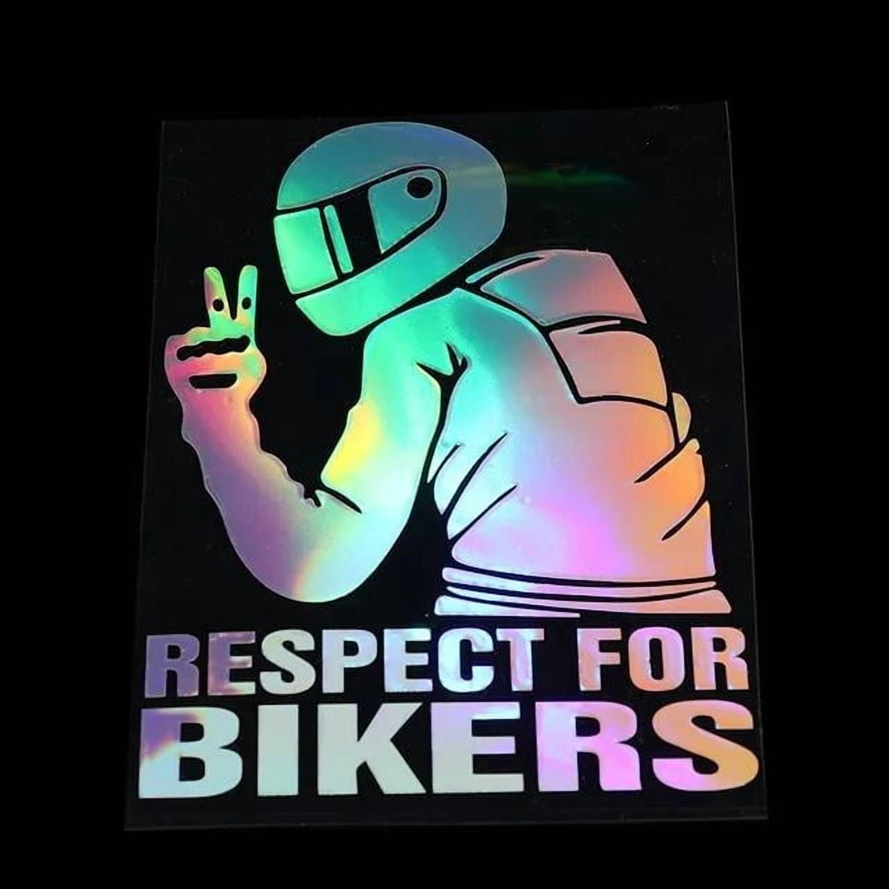 Respect Rider Sticker Respect Biker Vinyl Decal - Waterproof Motorcycle Helmet & Car & - Easy ...