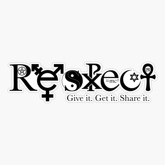 Respect (Coexist Style) Sticker