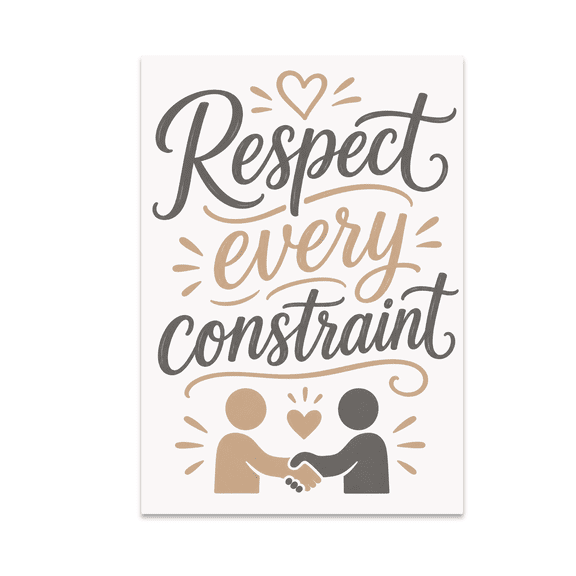 Respect Every Constraint - Teamwork Decor - 13x19 Poster Print