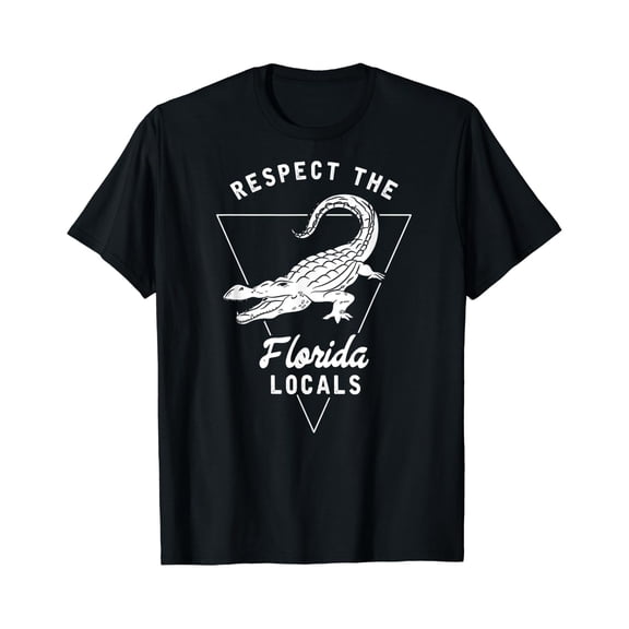 Respect Florida Locals Alligator Gator Design T-Shirt