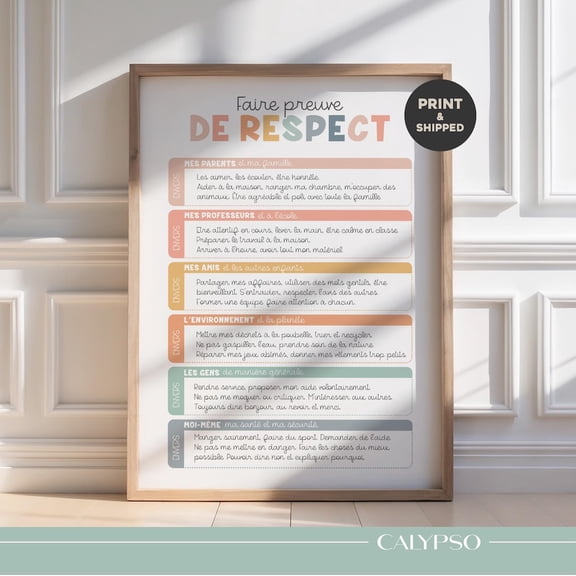 Respect For Children Wall Art Print, Unframed Paper Poster 8x10in