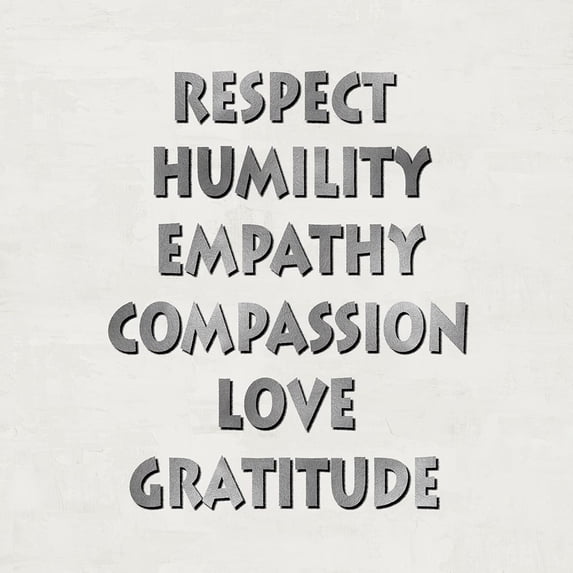 Respect Humility Empathy by Jamie MacDowell (24 x 24)
