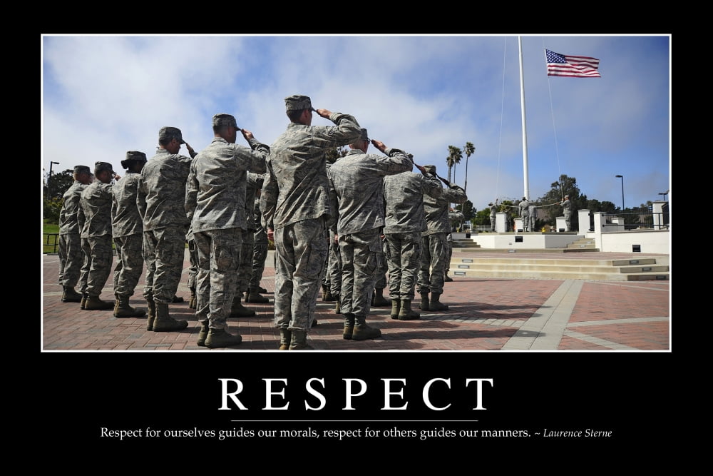 Respect Inspirational Quote and Motivational Poster Canvas Art - Stocktrek Images (34 x 23)