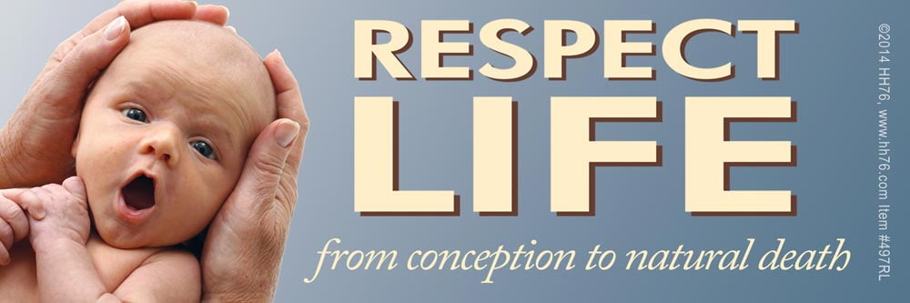Respect LIFE Pro-Life Bookmark (Pack of 100)